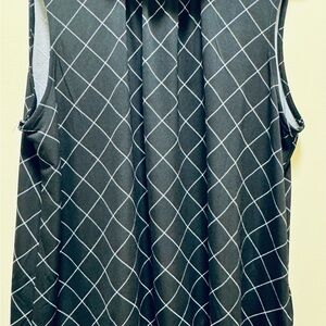 Black and White Sleeveless Top - Ellen Tracy